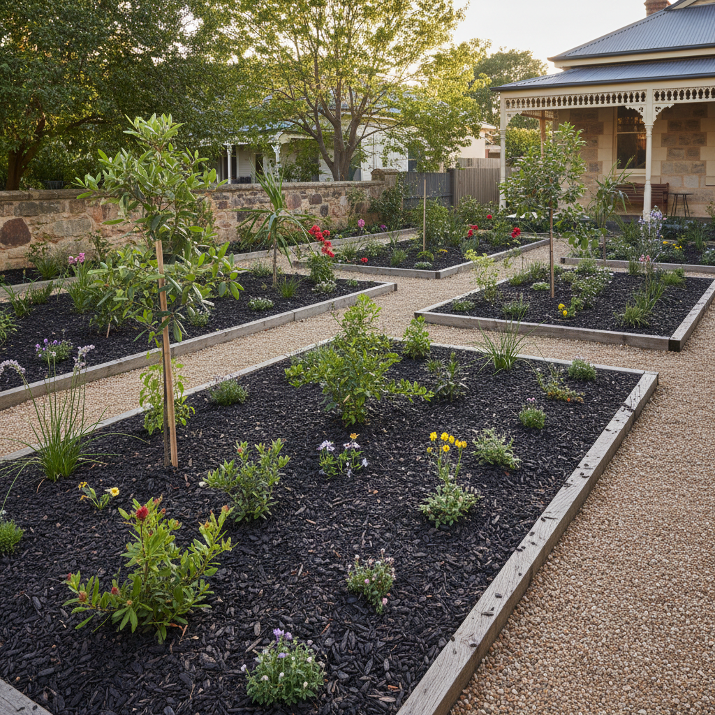 Clean, weed-free garden after cleanup